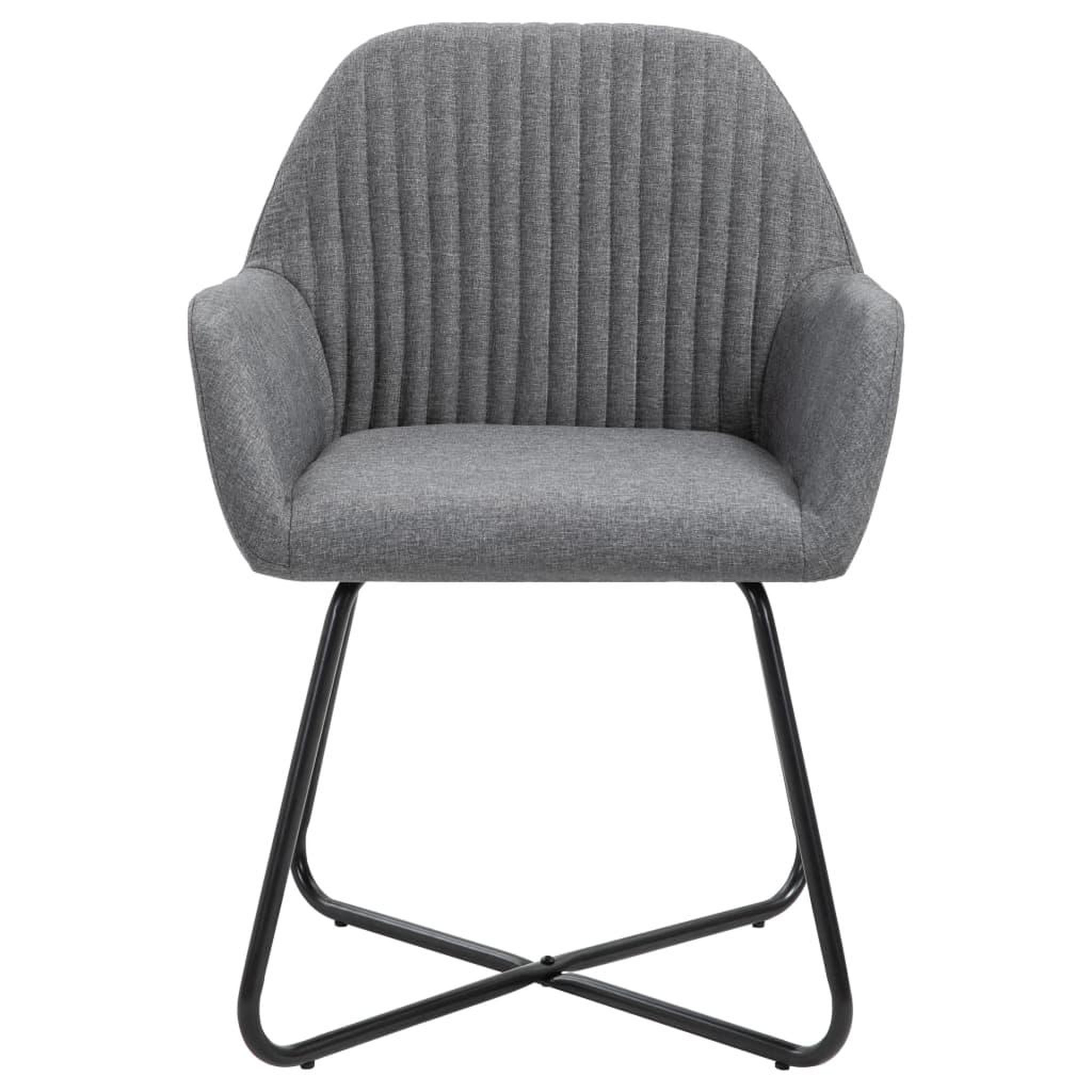 Voir la diapositive 3 : VIDAXL Chaises a manger lot de 6 gris fonce tissu