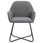 Voir la diapositive 3 : VIDAXL Chaises a manger lot de 6 gris fonce tissu
