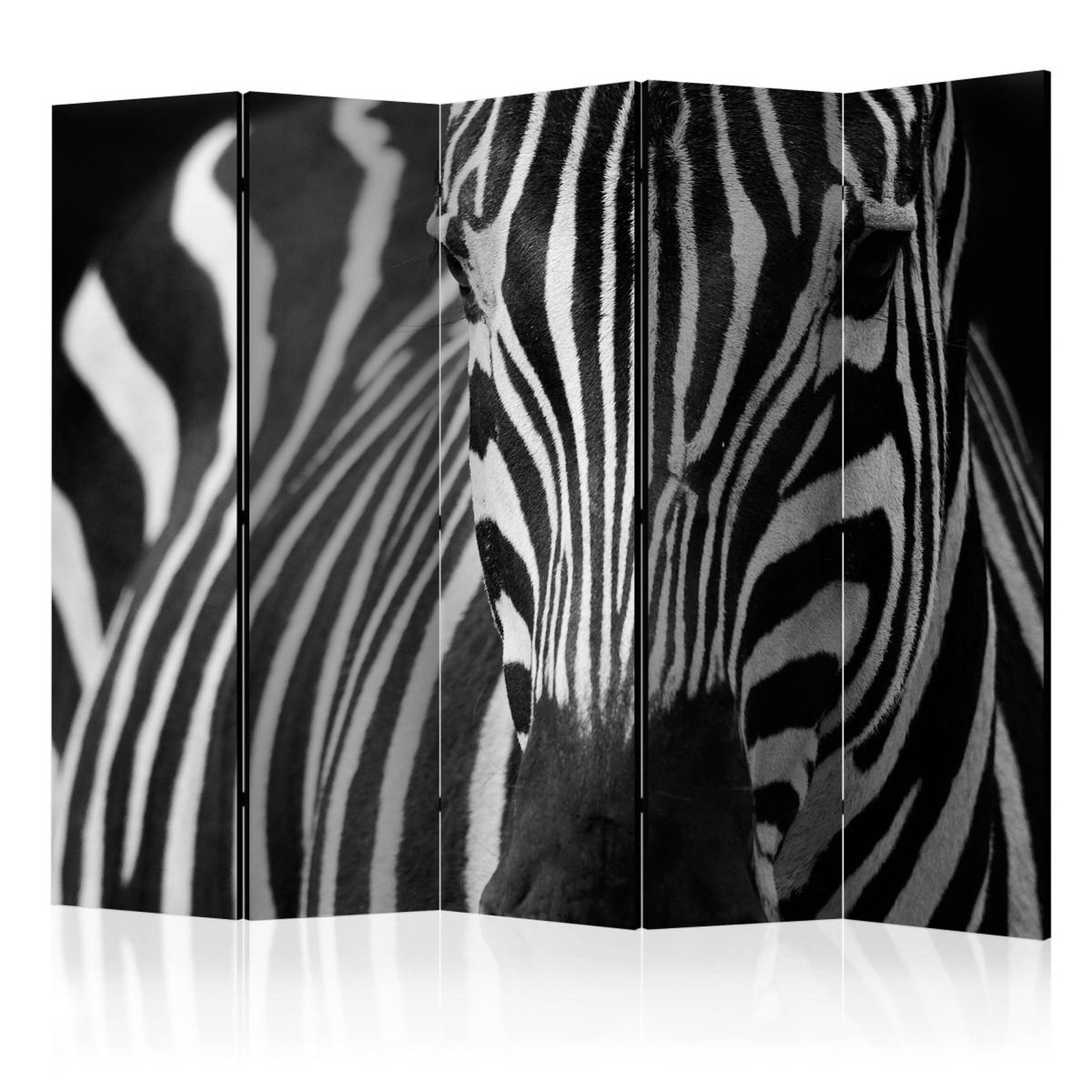 Paris Prix Paravent 5 volets  white with black stripes  172x225cm