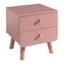 Voir la diapositive 1 : Paris Prix Table de Chevet Enfant 2 Tiroirs  Billy  43cm Rose