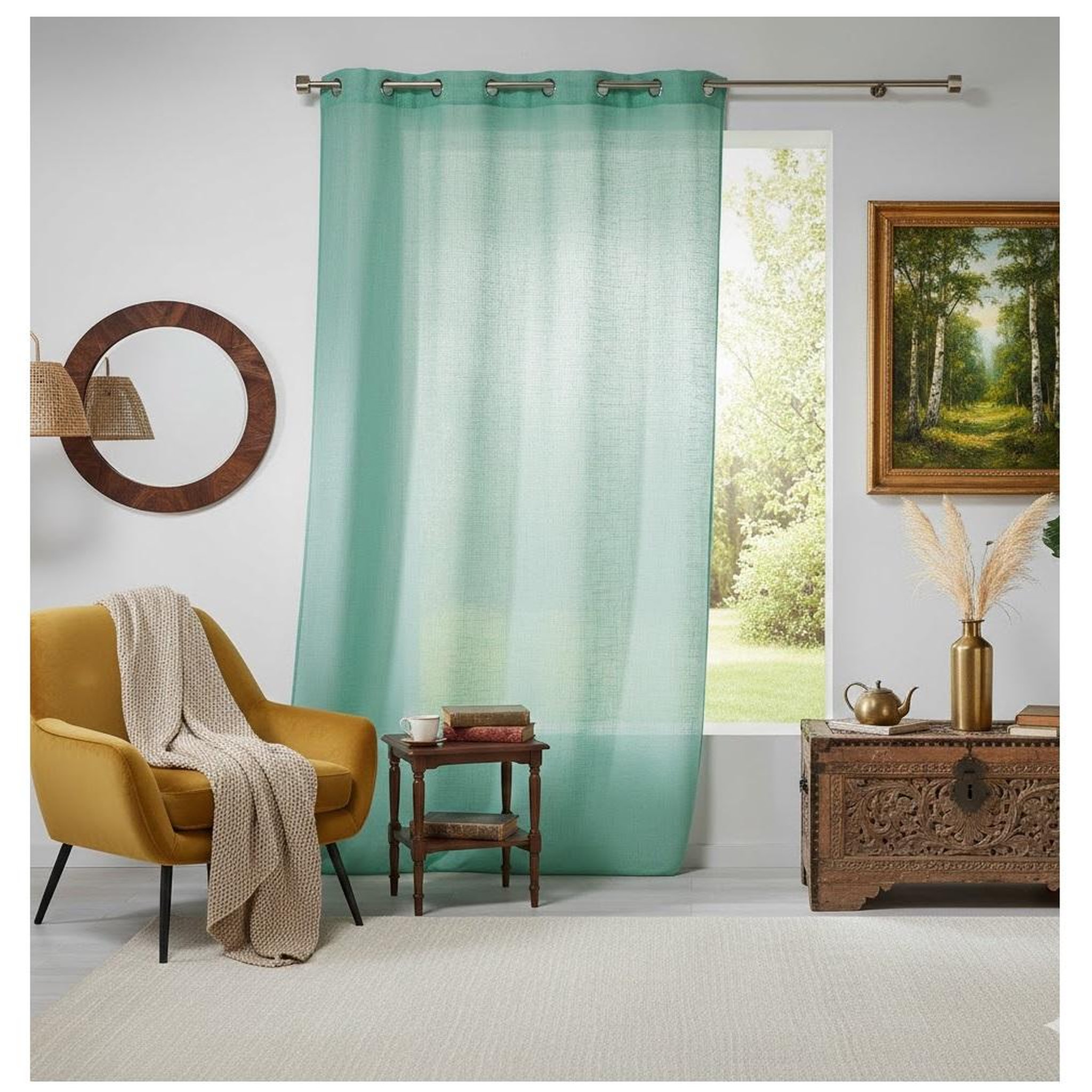 Voir la diapositive 2 : Eden Voilage effet lin collection haltona