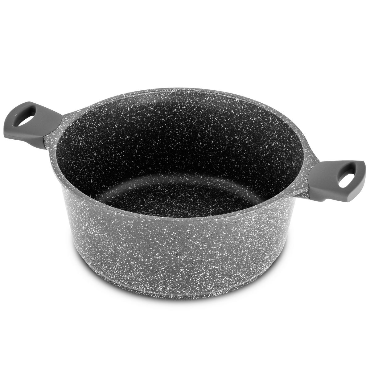 Faitout fonte d'aluminium EFFET PIERRE 28 cm