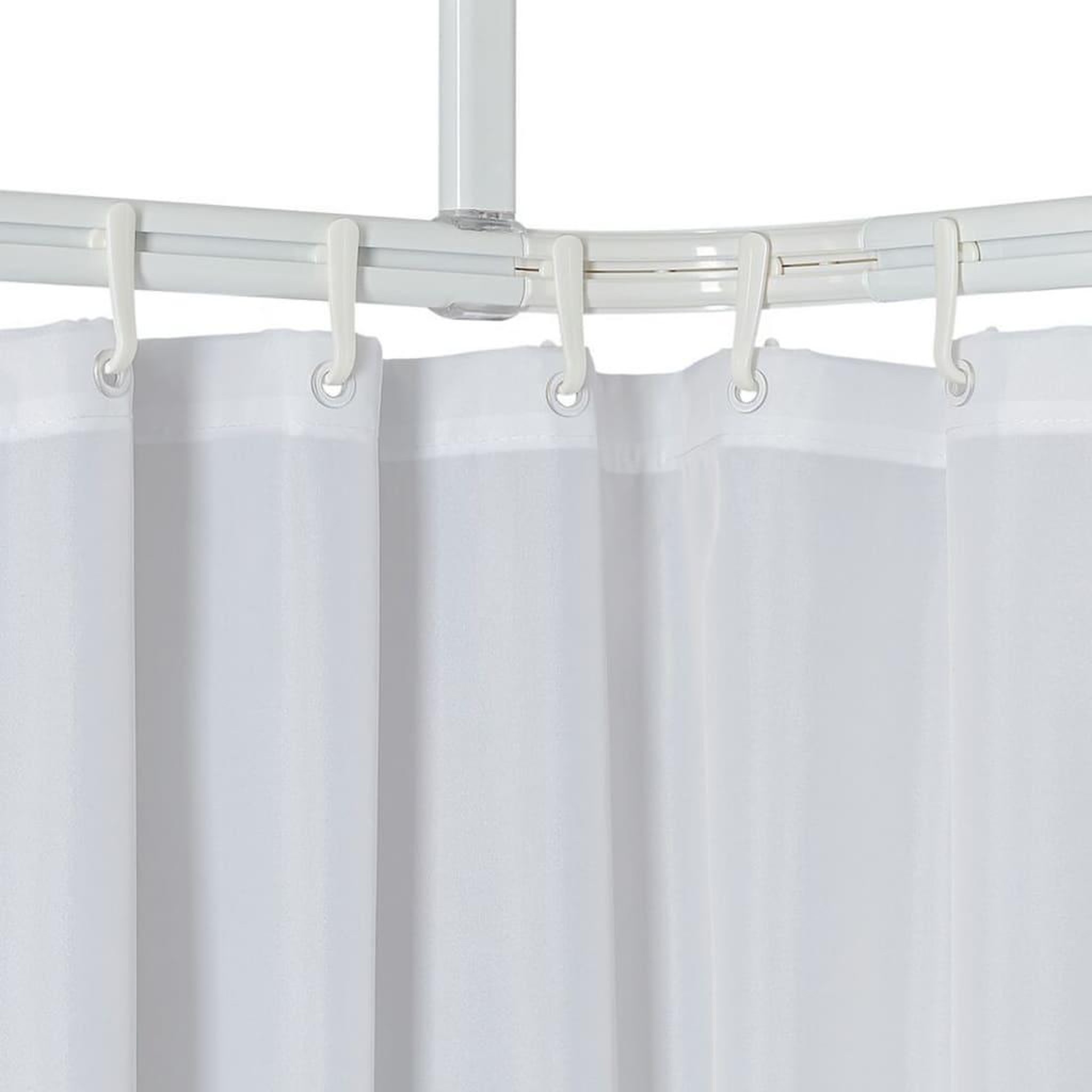 Voir la diapositive 1 : SEALSKIN Sealskin Ensemble de rail de rideau de douche Easy-Roll blanc