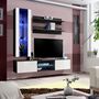 Voir la diapositive 2 : Paris Prix Meuble TV Mural Design  Fly XIX  170cm Blanc & Noir