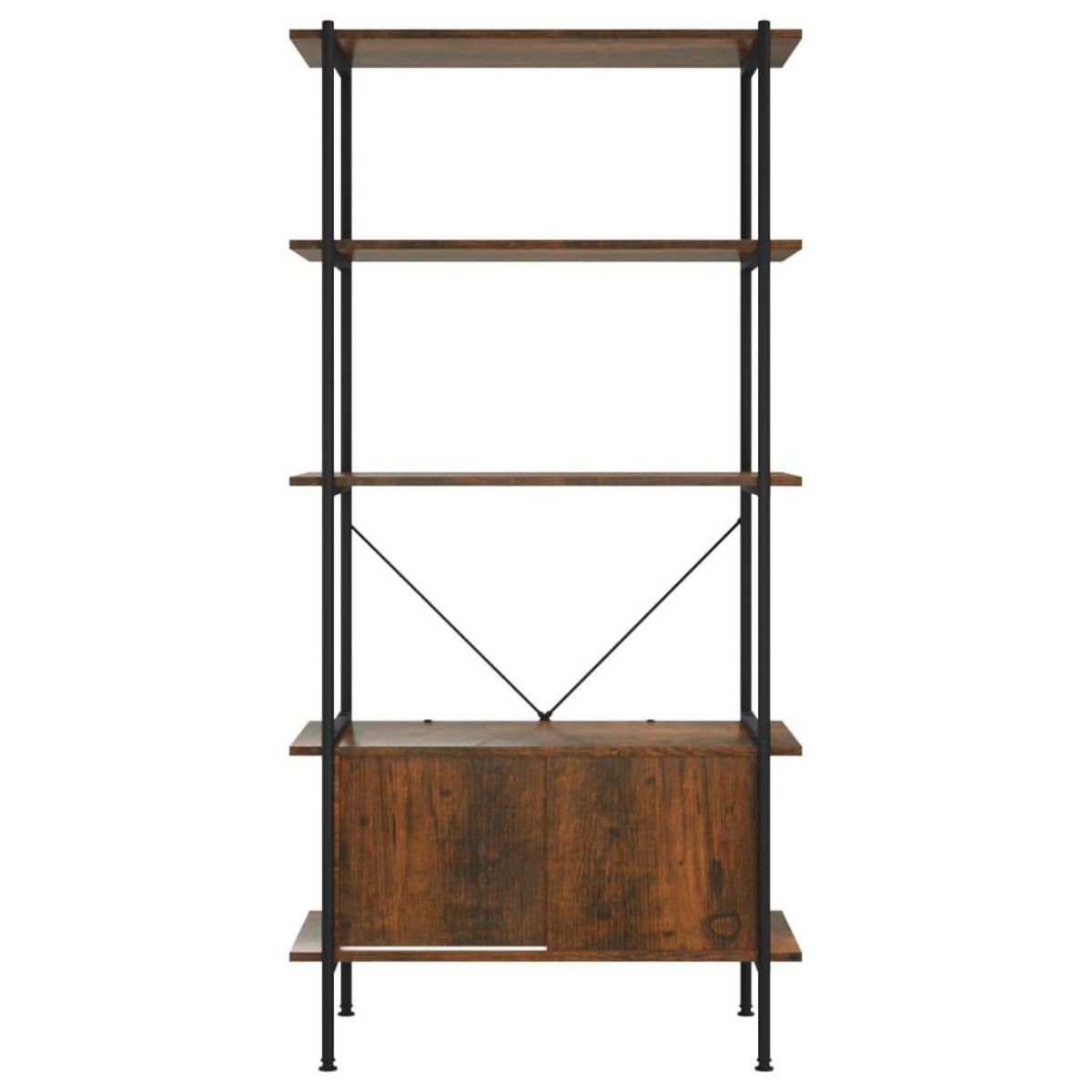 VIDAXL Etagere a 5 niveaux armoire 80x40x163cm Acier bois d'ingenierie