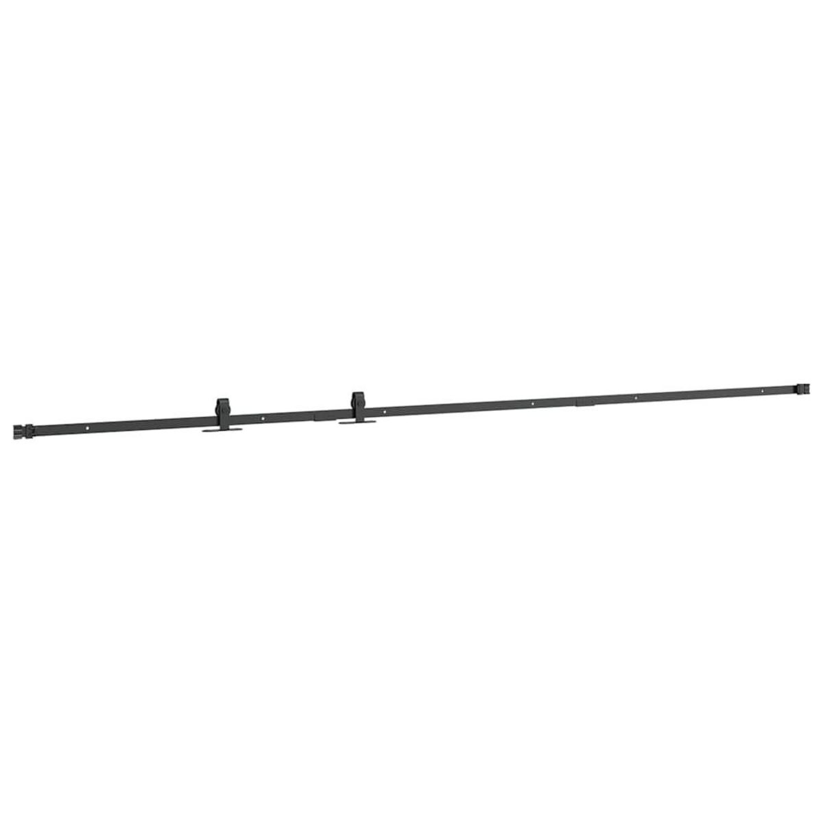 VIDAXL Kit de porte d'armoire coulissante 244 cm acier au carbone