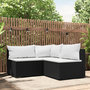 Voir la diapositive 1 : VIDAXL Salon de jardin 3 pcs avec coussins Noir Resine tressee