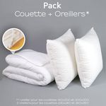 DODO Pack couette 4 Saisons + oreiller Medium Protection Active. Coloris disponibles : Blanc