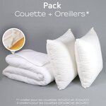 DODO Pack couette 4 Saisons + oreiller Medium Protection Active. Coloris disponibles : Blanc