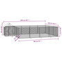 Voir la diapositive 4 : VIDAXL Chenil d'exterieur pour chiens avec toit argente 10x6x2,5 m