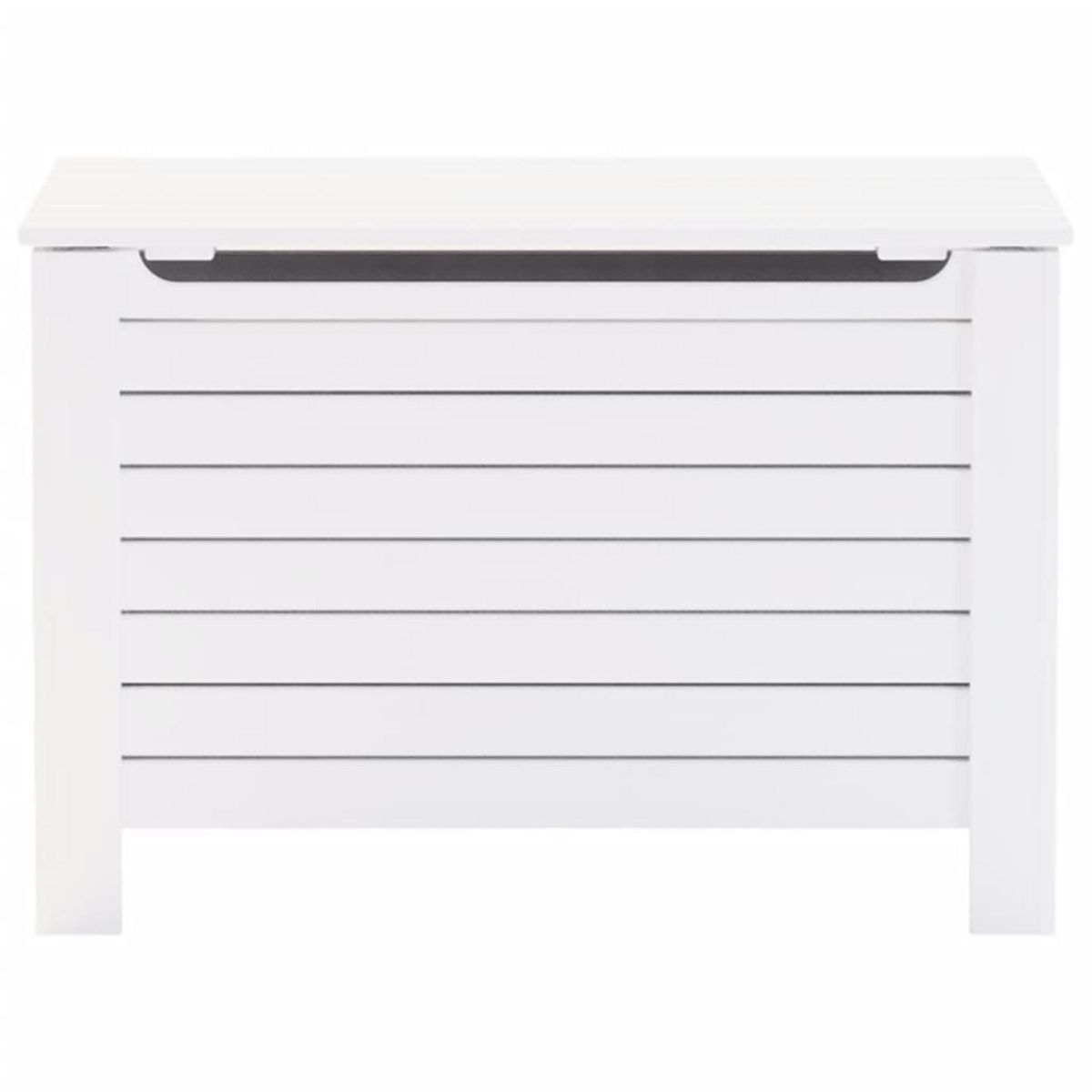 VIDAXL Boîte de rangement avec couvercle RANA blanc bois massif de pin