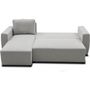 Voir la diapositive 5 : MARKET24 Canapé d'angle convertible réversible 3 a 4 places - PHARELL - Tissu souris - Coffre de rangement - L 224 x P 155 x H 85 cm