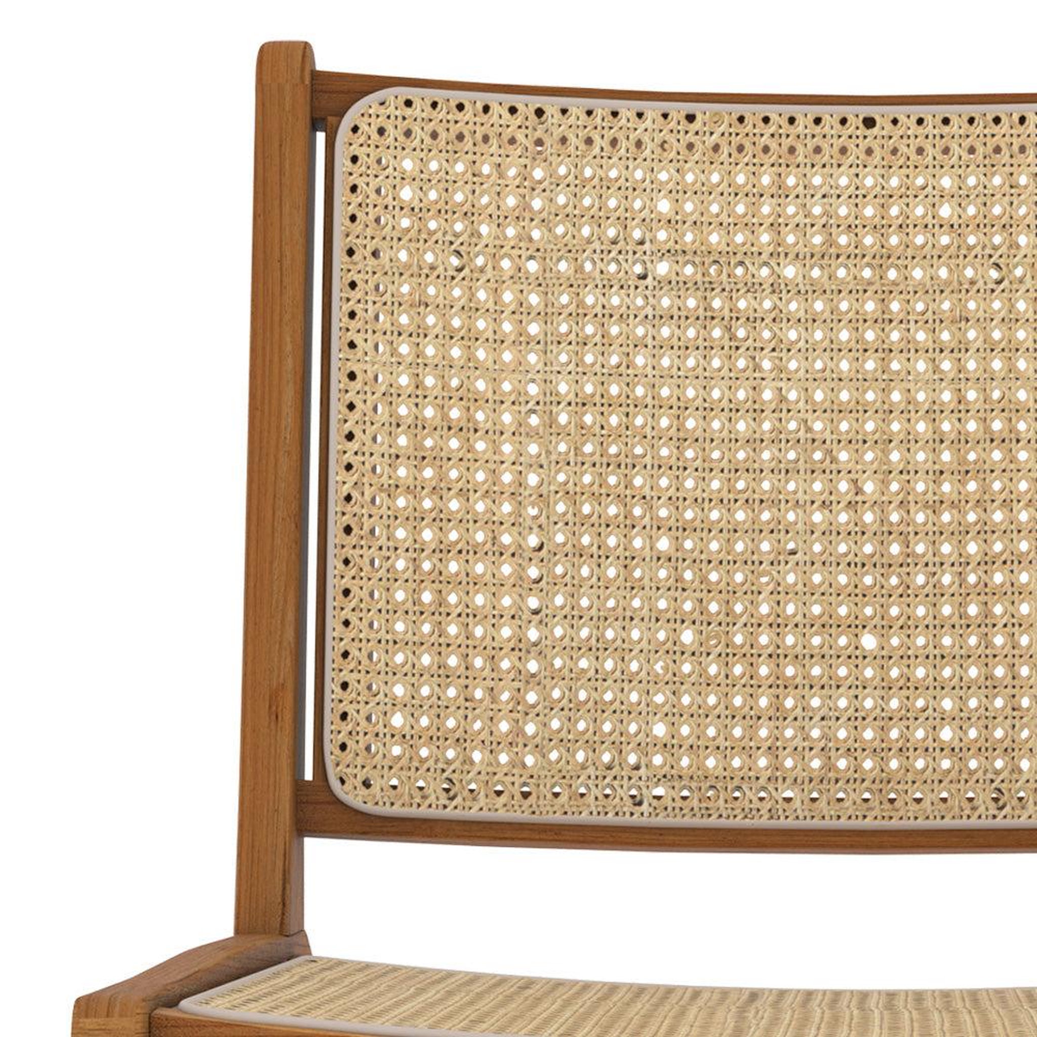 Voir la diapositive 6 : MAISON PAVANE Fauteuil en teck et tressage cannage en rotin-kilka