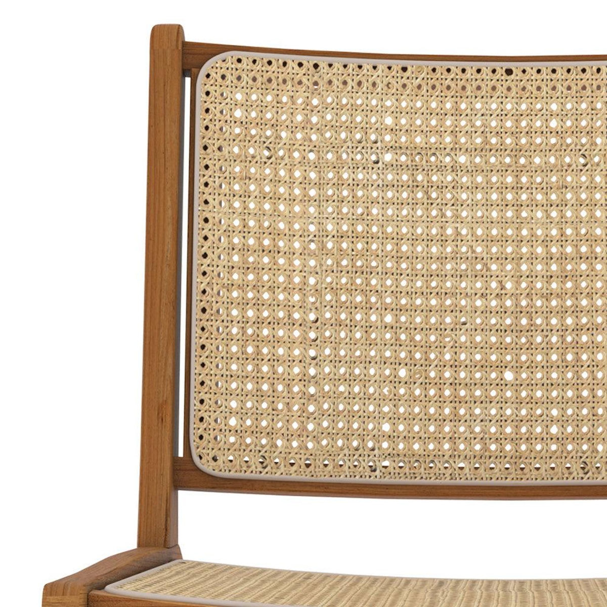MAISON PAVANE Fauteuil en teck et tressage cannage en rotin-Kilka