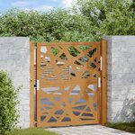 VIDAXL Porte de jardin acier resistant aux intemperies design lumiere