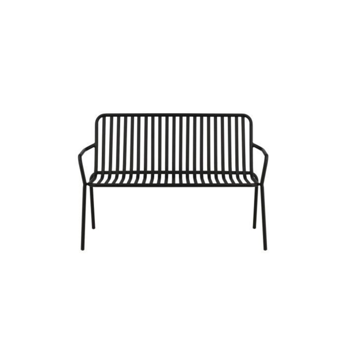 Paris Prix Banc de Jardin en Métal  Peking  130cm Noir