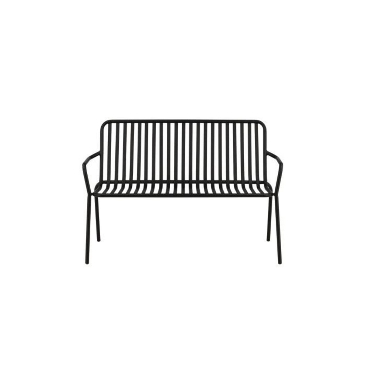 Paris Prix Banc de Jardin en Métal  Peking  130cm Noir