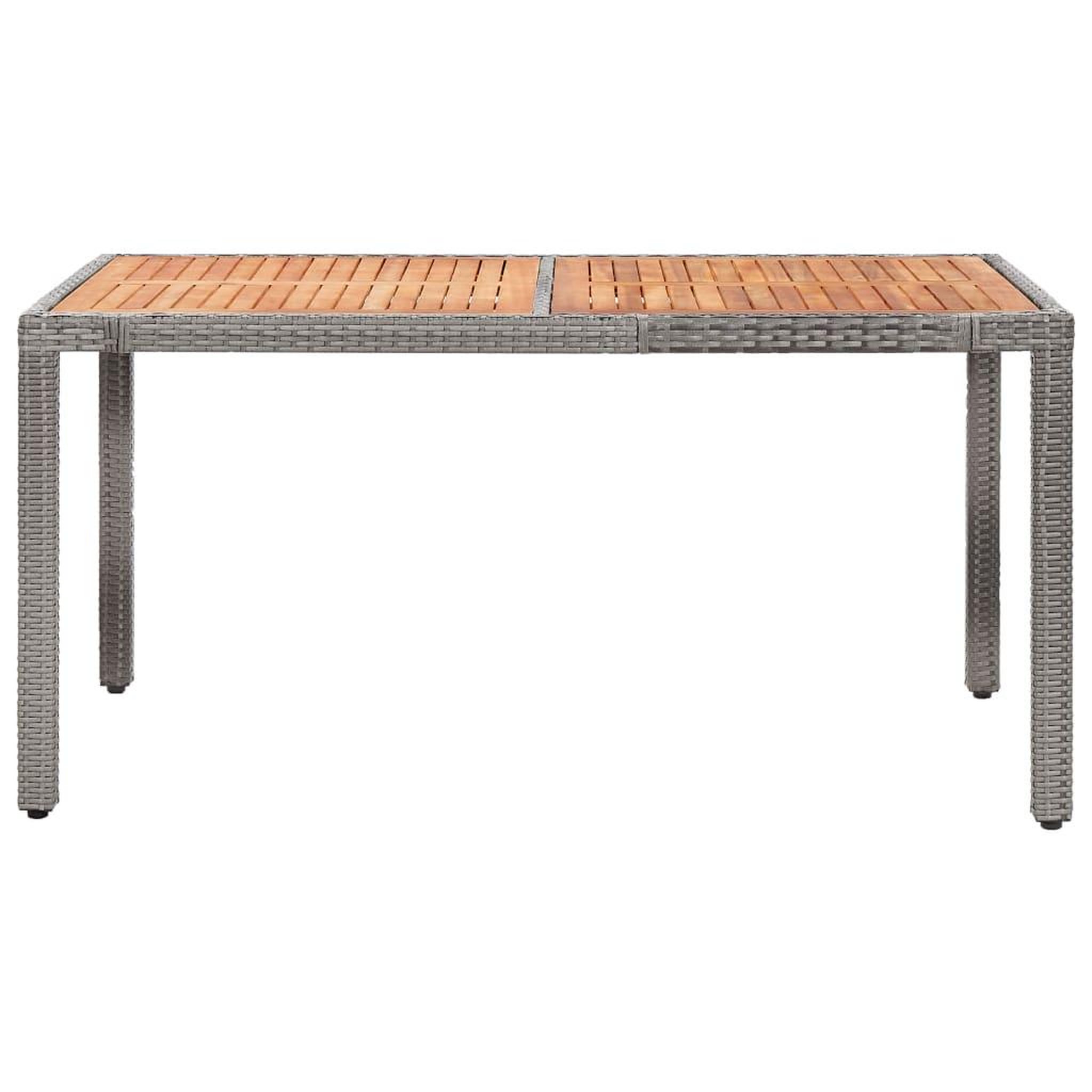 Voir la diapositive 3 : VIDAXL Salon de jardin 7 pcs avec coussins Resine tressee Gris