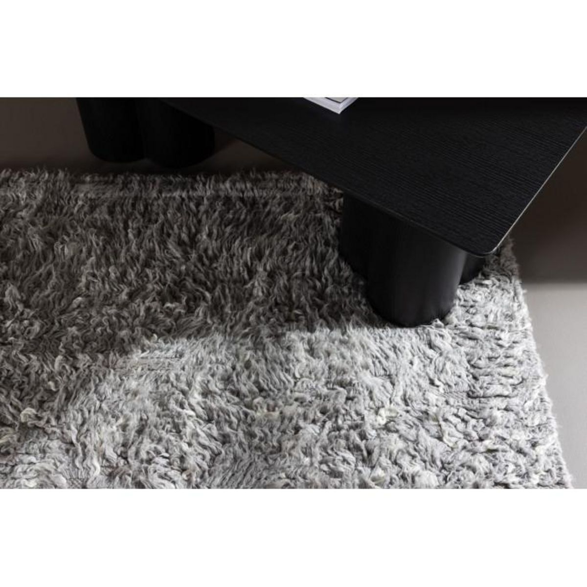 Paris Prix Tapis Déco en Laine  Leiko  200x300cm Gris