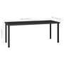 Voir la diapositive 6 : VIDAXL Table a dîner de jardin Noir 180x70x73 cm Resine tressee