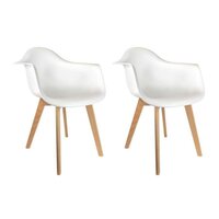 Paris Prix Lot de 4 Chaises Scandinaves Freya 86cm Blanc pas cher 