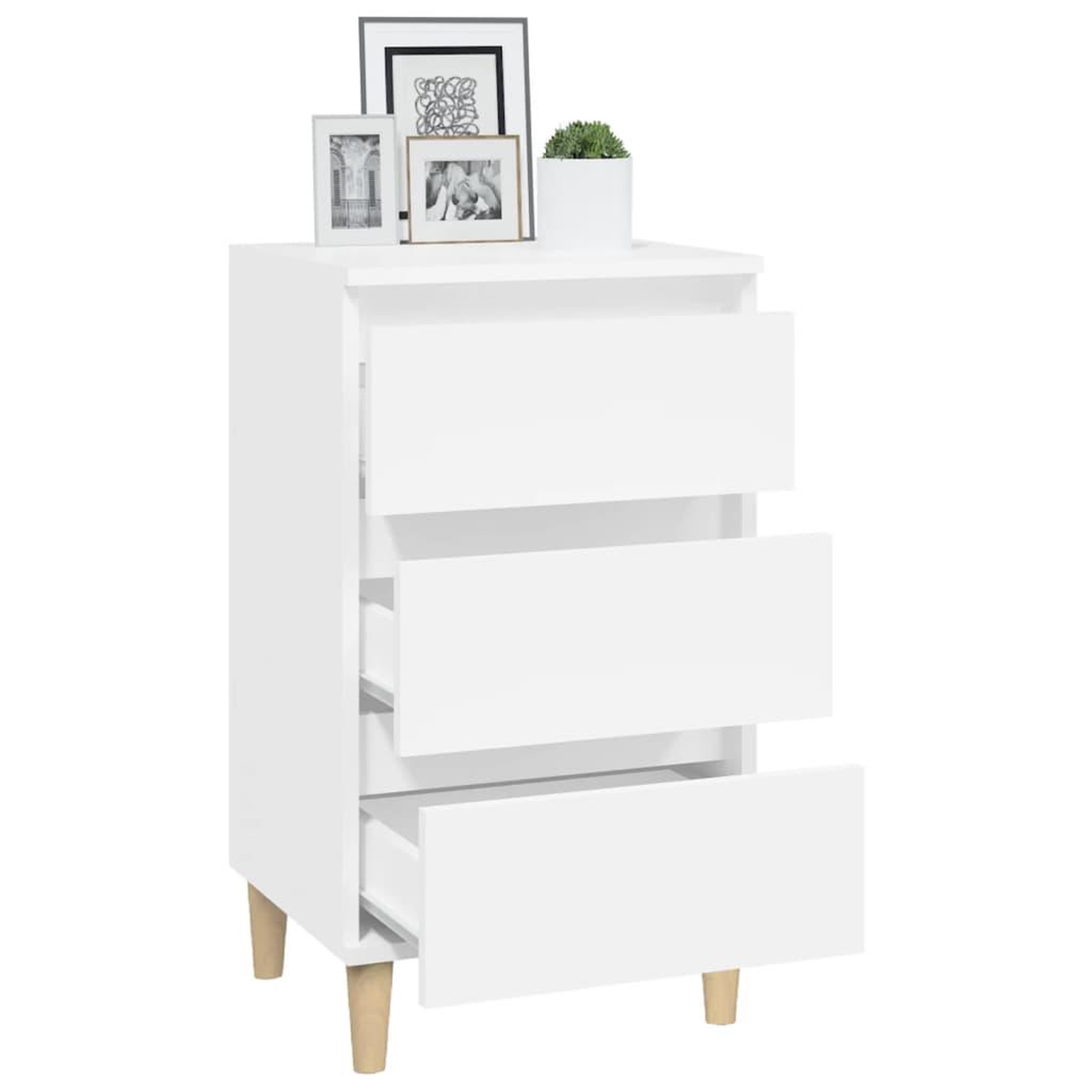Voir la diapositive 5 : VIDAXL Table de chevet blanc 40x35x70 cm bois d'ingenierie