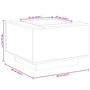 Voir la diapositive 6 : VIDAXL Table basse avec LED gris beton 60x60x40 cm bois d'ingenierie