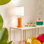 Voir la diapositive 4 : ATMOSPHERA Lampe à Poser en Céramique  Vinas  33cm Orange