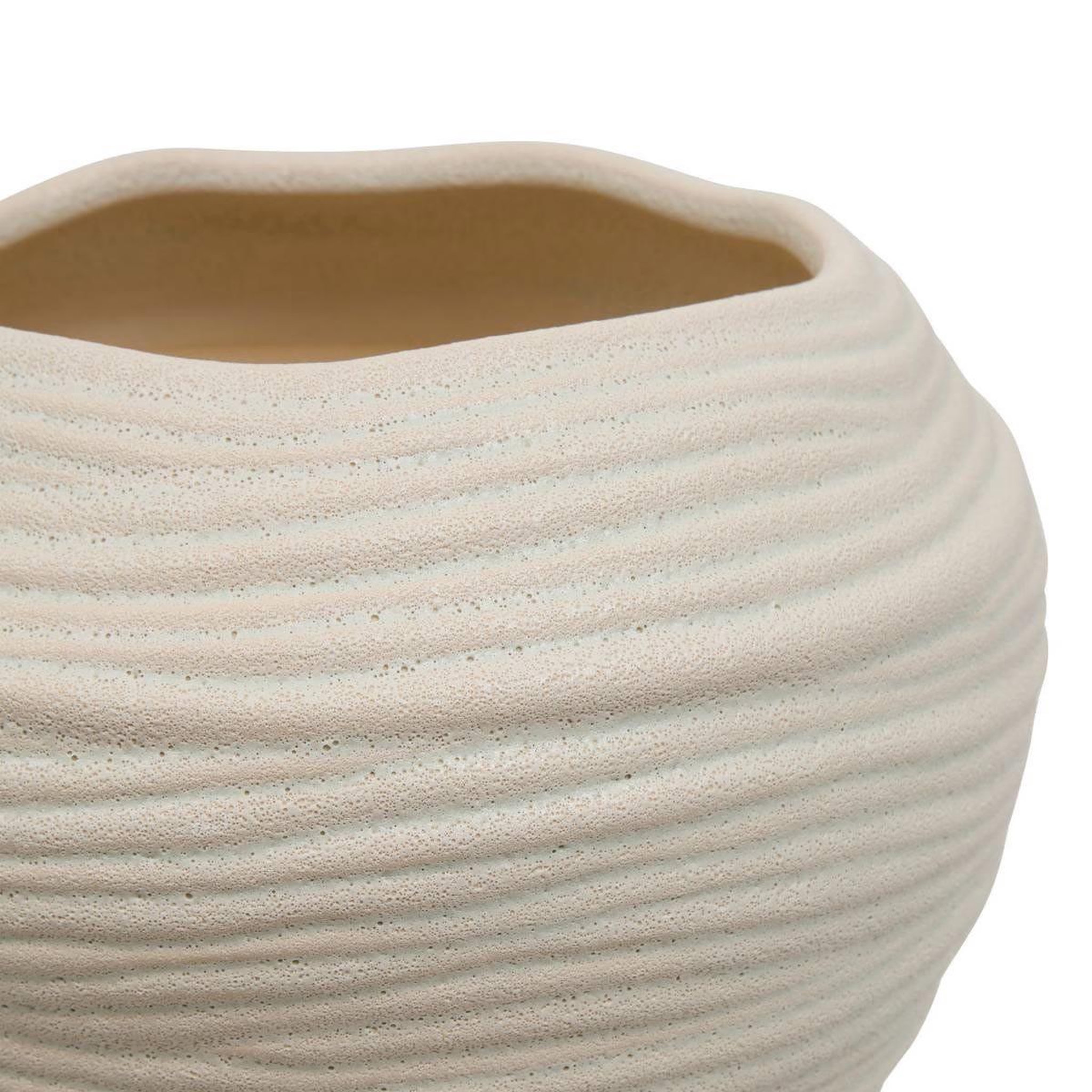 Voir la diapositive 2 : ATMOSPHERA Vase déco en céramique  prudi  20cm blanc