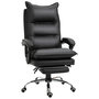 Voir la diapositive 1 : VINSETTO Fauteuil de bureau direction hauteur réglable dossier inclinable repose-pied intégré revêtement synthétique noir