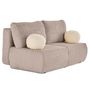 Voir la diapositive 5 : BEST MOBILIER Marvin - canapé 3 places convertible et coffre en fausse fourrure côtelée avec 2 coussins boule inclus