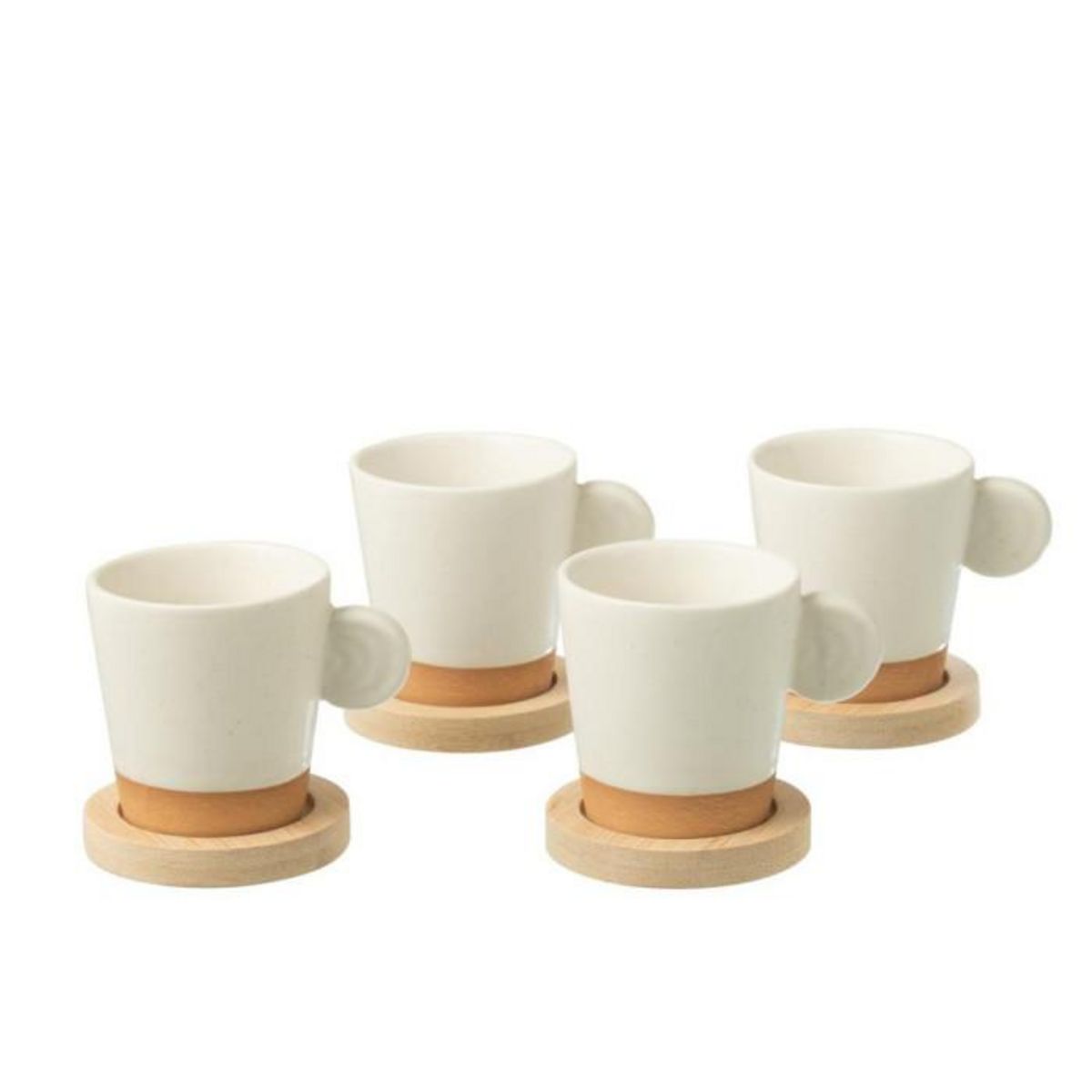 Paris Prix Lot de 4 Tasses à Café  Avery  7,5cl Blanc