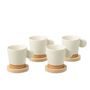 Voir la diapositive 3 : Paris Prix Lot de 4 Tasses à Café  Avery  7,5cl Blanc