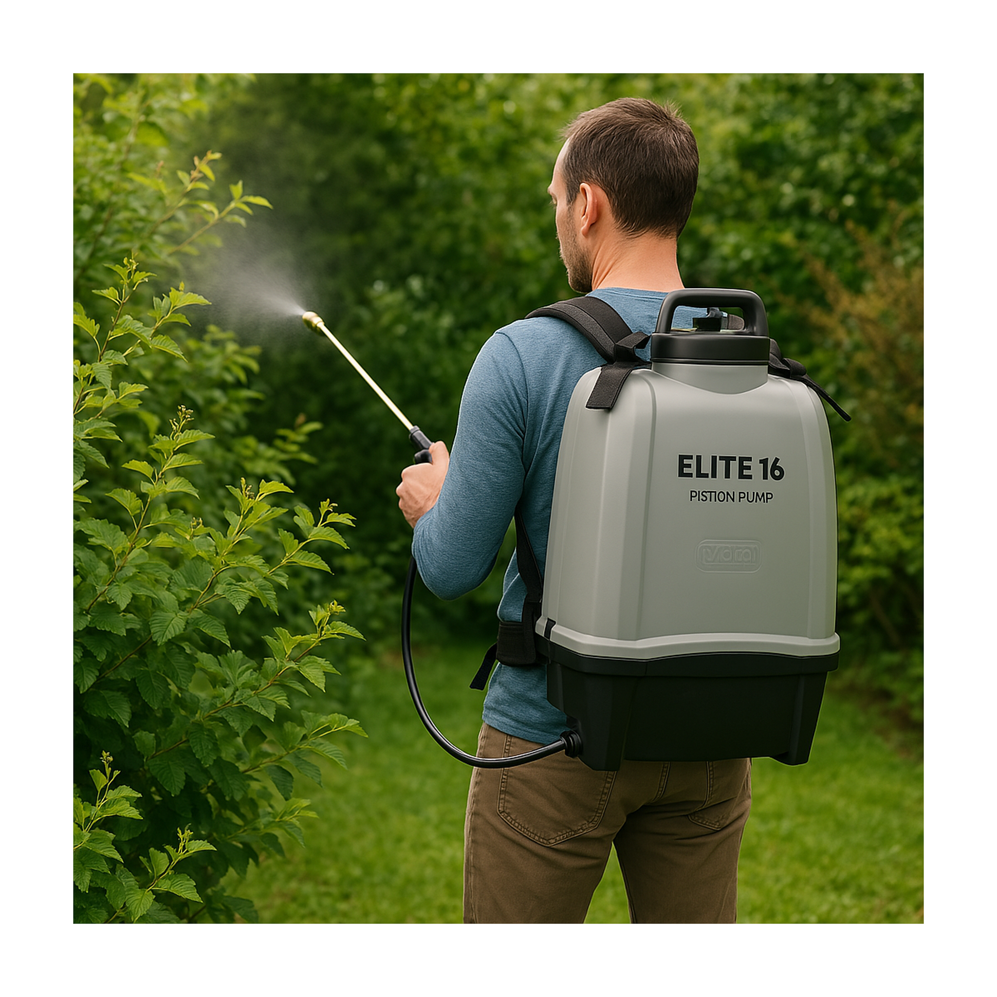 Voir la diapositive 2 : ORIGINALE VOLPI Pulverisateur électrique à batterie 16l 8 bar 2 batteries lithium chargeur végetaux toiture volpi
