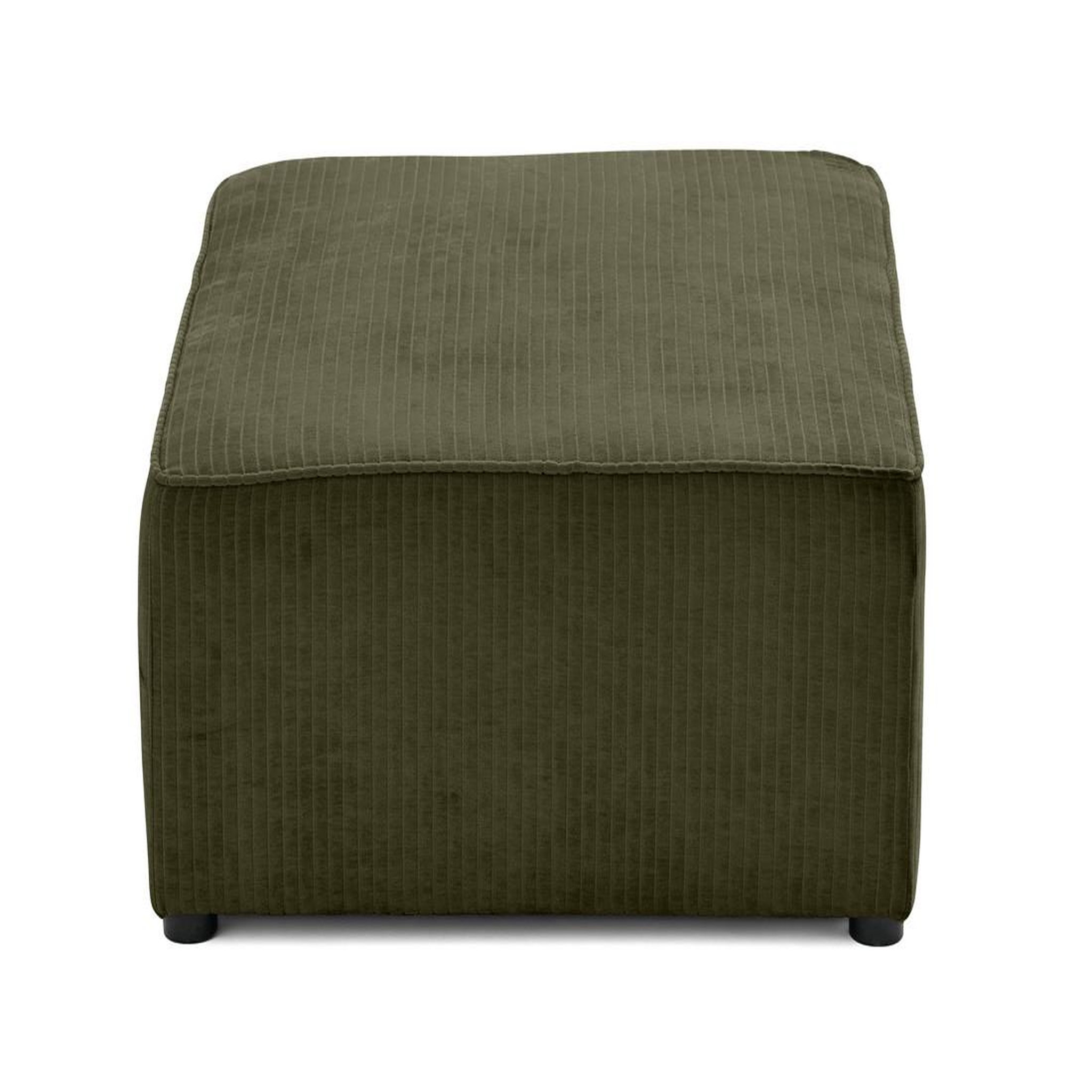 Voir la diapositive 4 : BEST MOBILIER Topaze - pouf - en velours côtelé plat