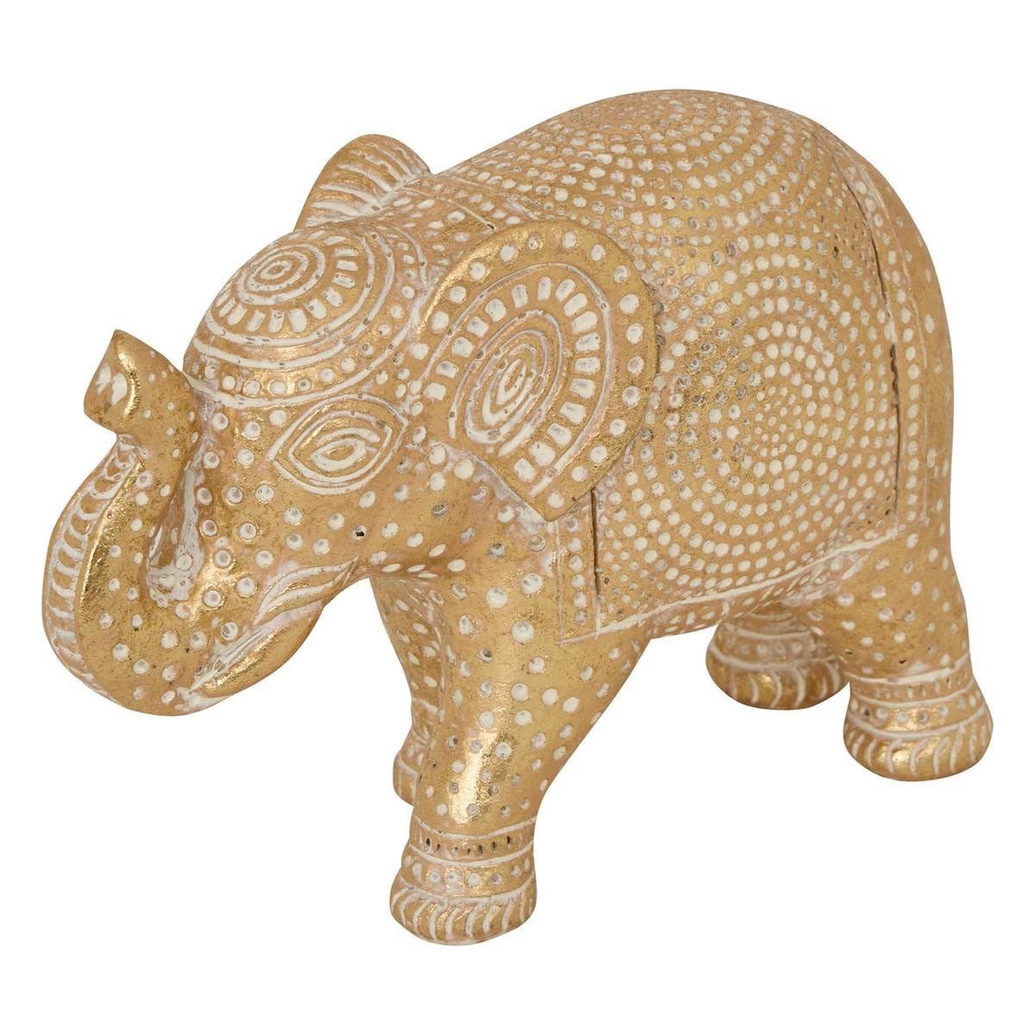 ATMOSPHERA Statuette éléphant en résine  gajaj  11cm doré
