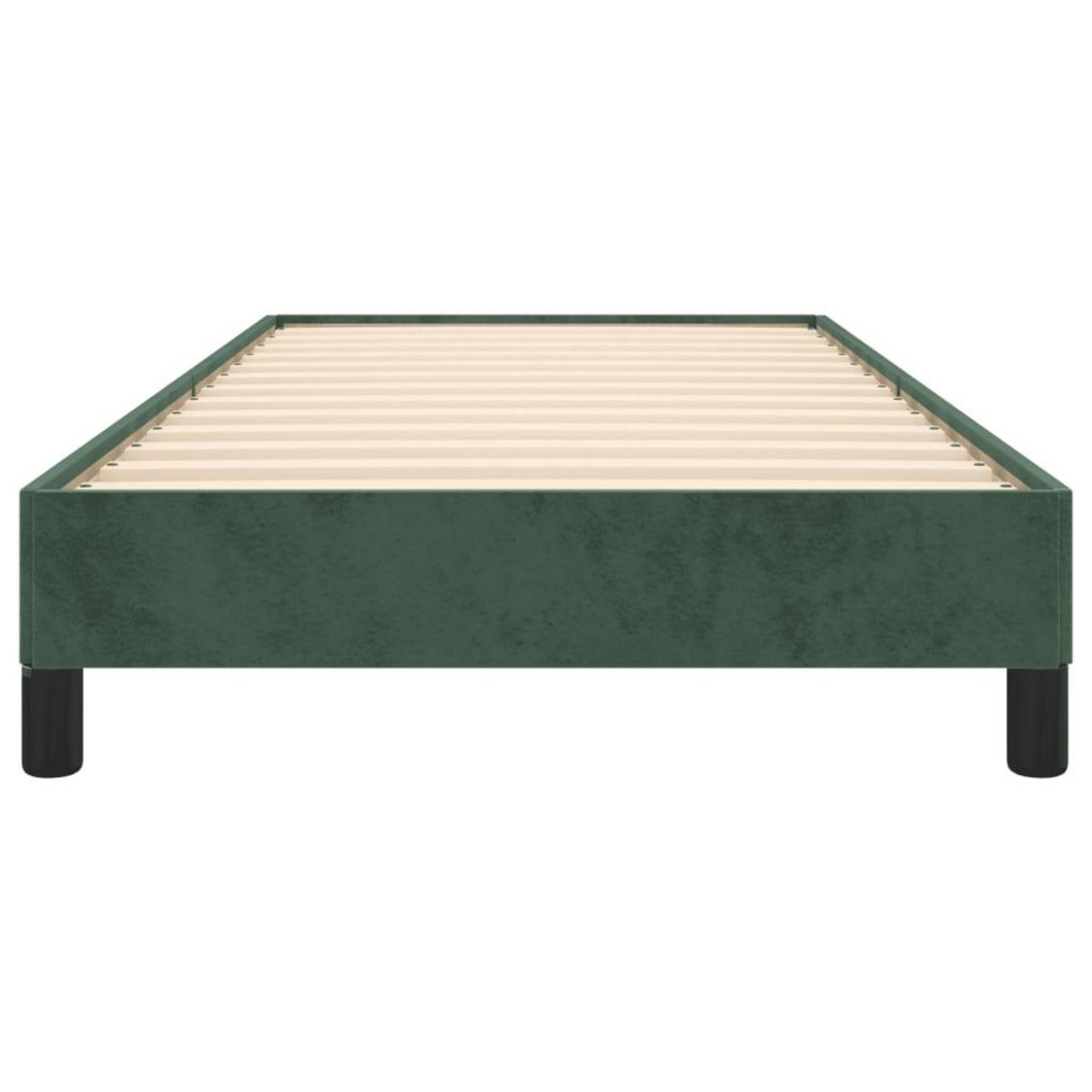 VIDAXL Cadre de lit sans matelas vert fonce 90x200 cm velours