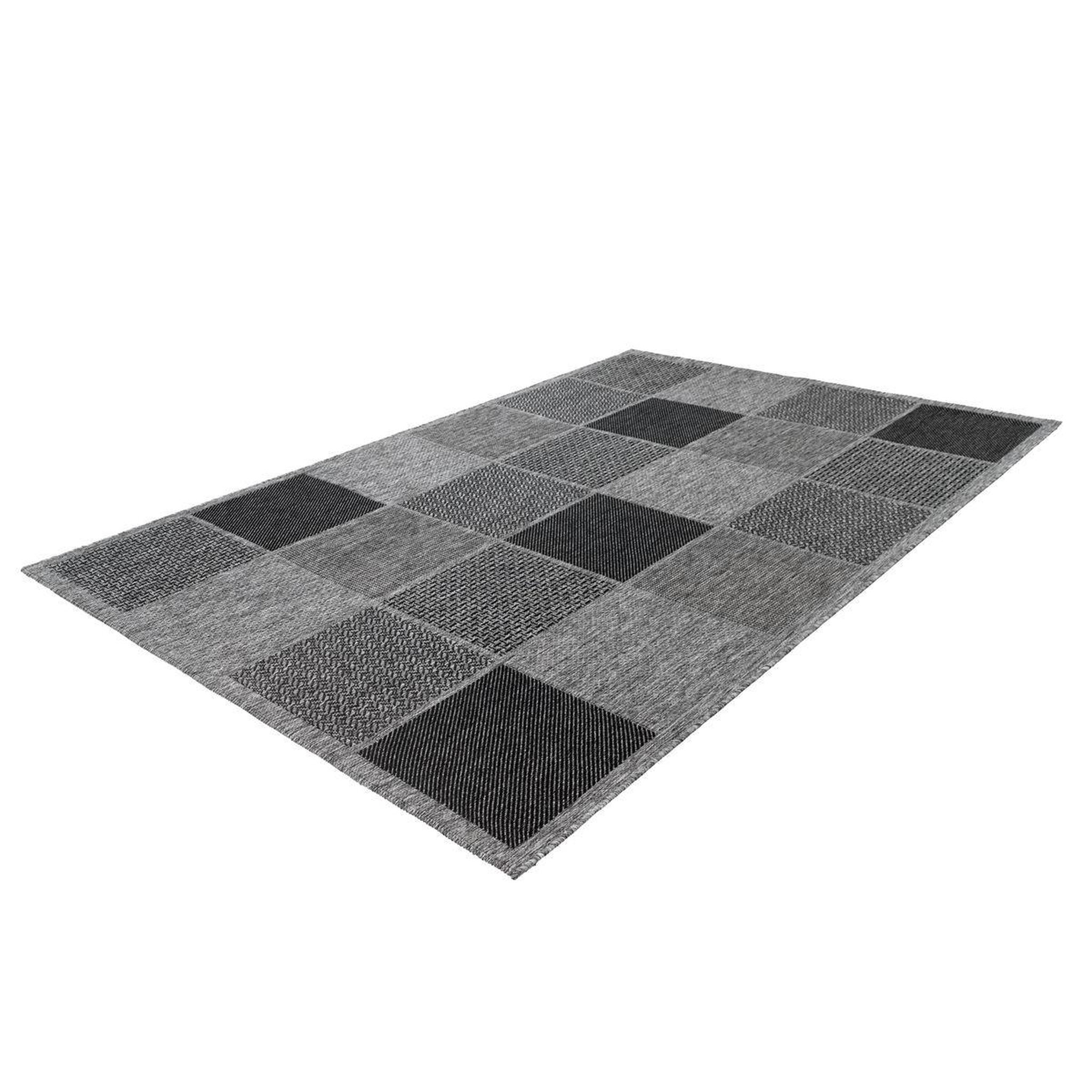 Voir la diapositive 4 : Paris Prix Tapis Effet Damier à Poils Courts  Sulawesi  Argent