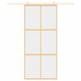 Voir la diapositive 3 : VIDAXL Porte coulissante dore 90x205 cm verre ESG clair et aluminium