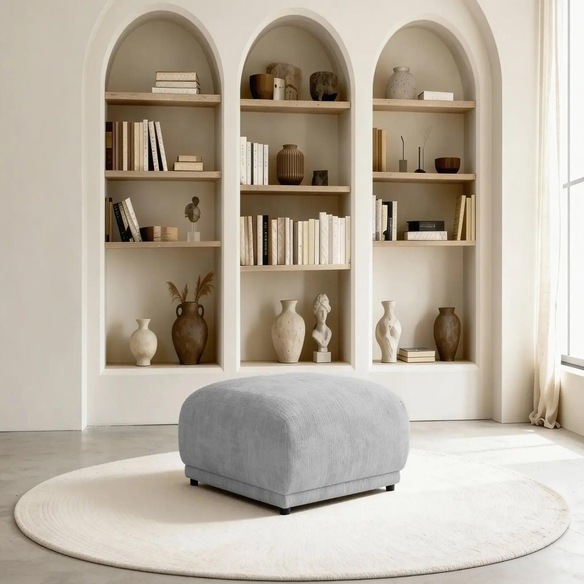 Voir la diapositive 4 : CASANOVA PARIS Rosalie - pouf tissu chenille
