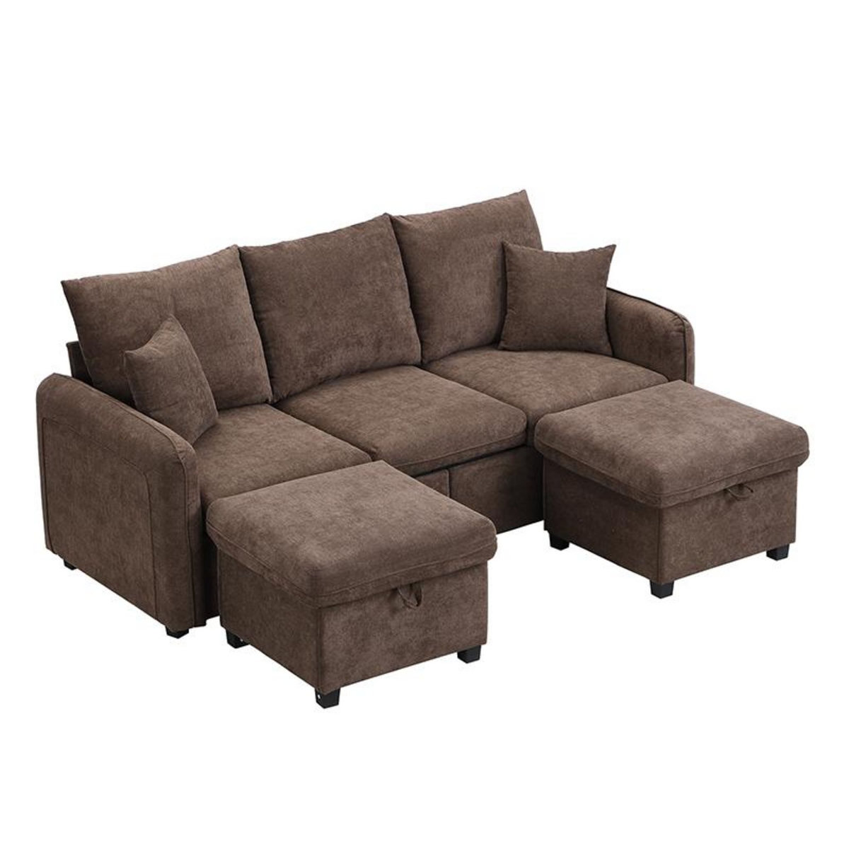 MERAX Canapé d'angle panoramique fixe