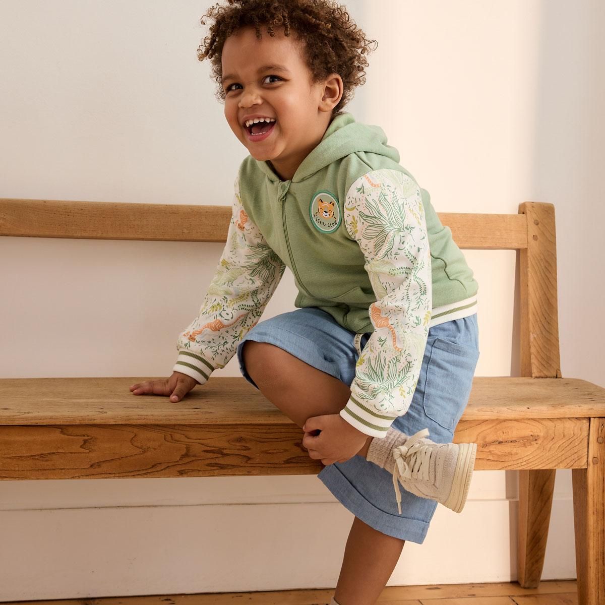 Petit Béguin Short enfant en toile de coton Kanha