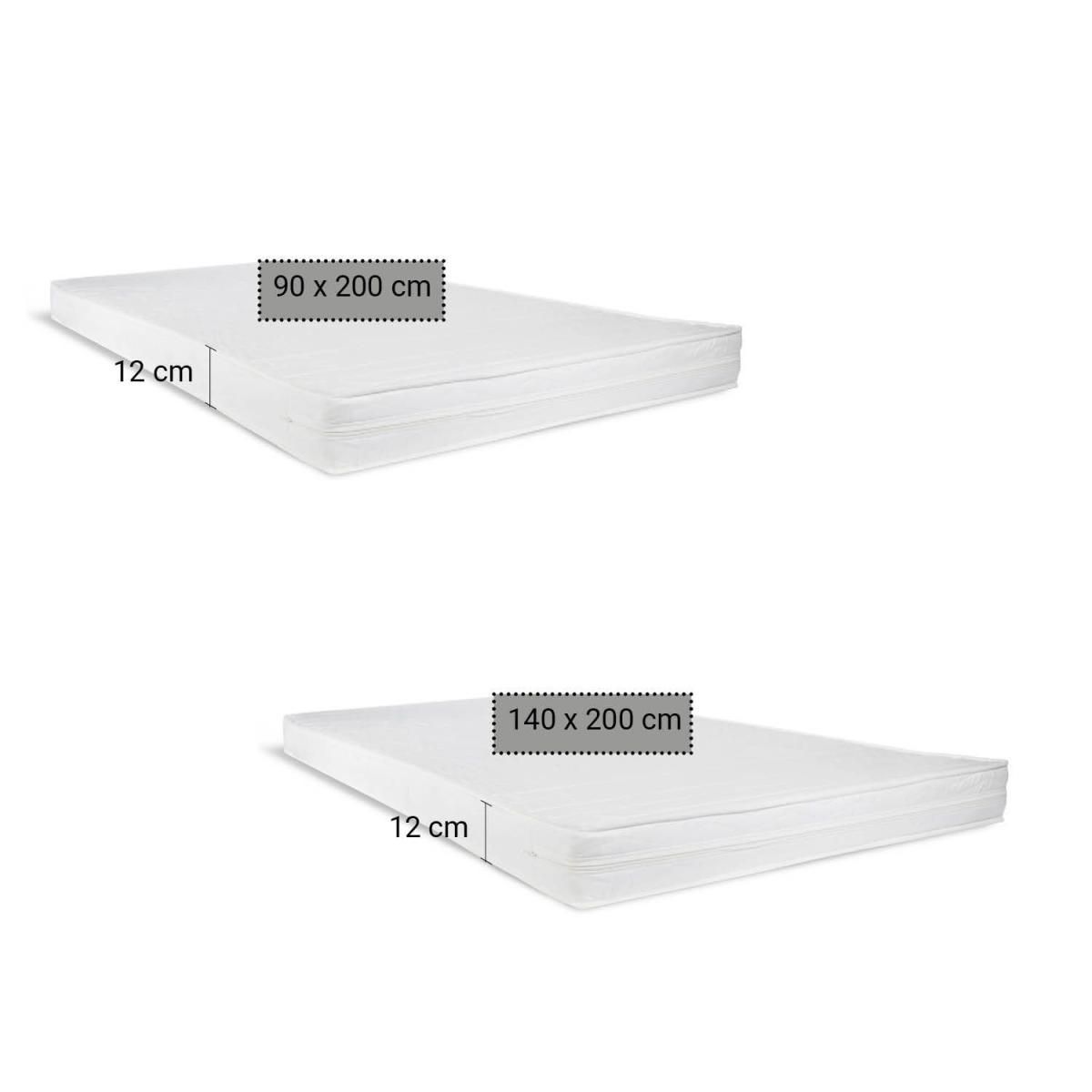 HomeStyle4U Lit Superposé 90x200 et 140x200 blanc