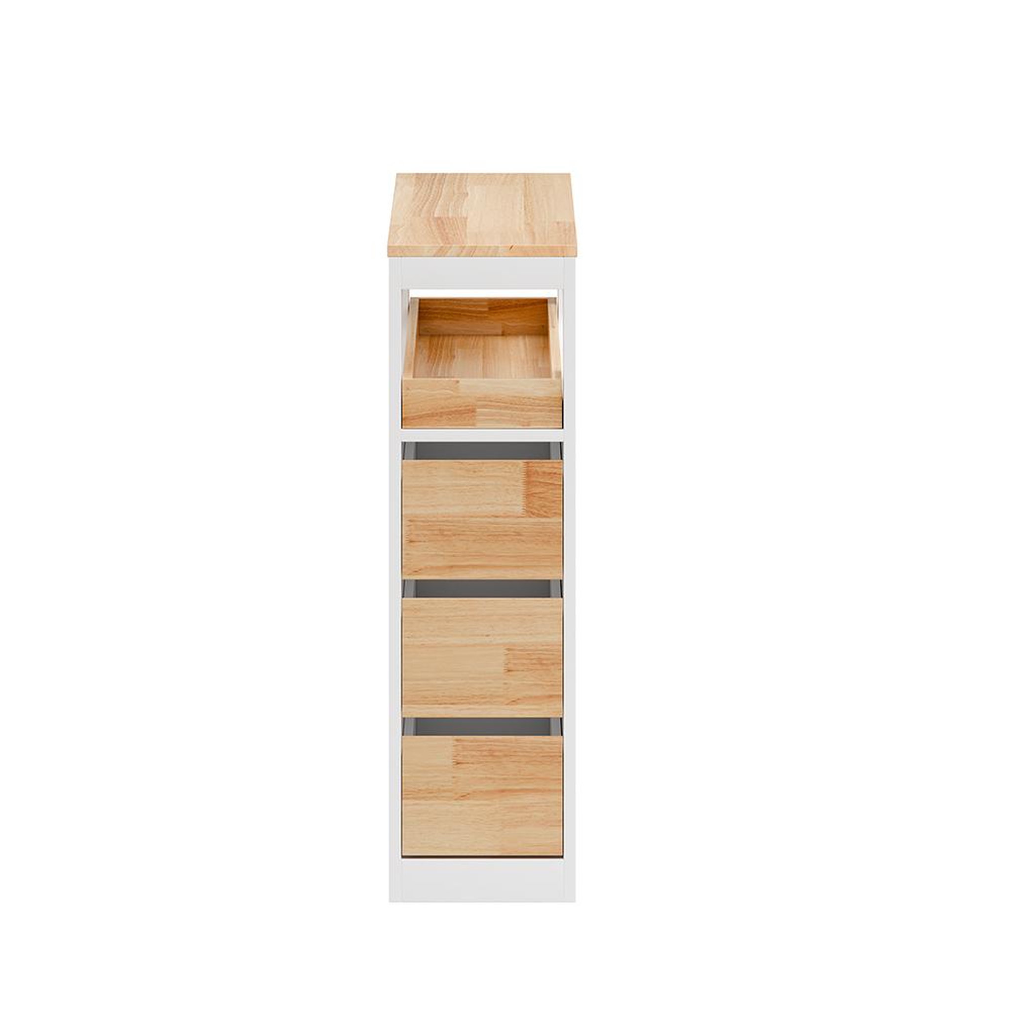 SOBUY SoBuy - Meuble bas de salle de bain à trois tiroirs - Blanc - 65x23x82cm - Minimaliste - BZR54-IV-NW