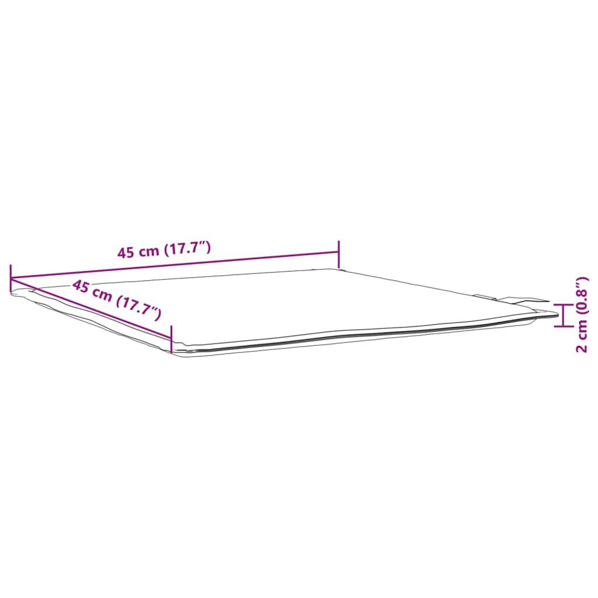 Voir la diapositive 6 : VIDAXL Coussins de siege de jardin lot de 2 gris clair 45x45x2cm carre