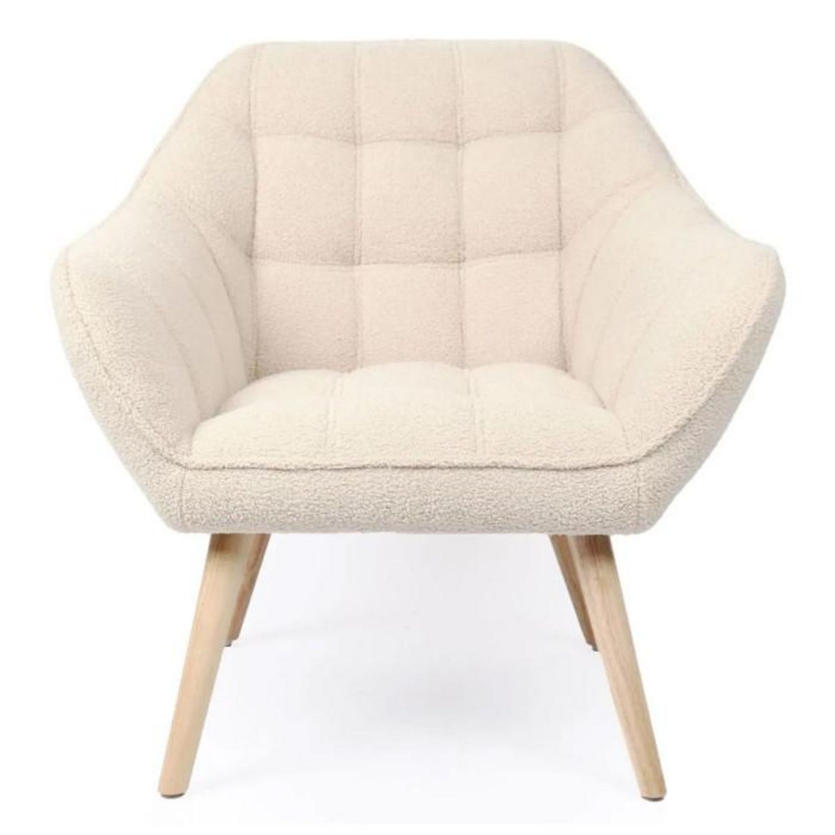 Paris Prix Fauteuil Scandinave Bouclette  Taon  83cm Beige