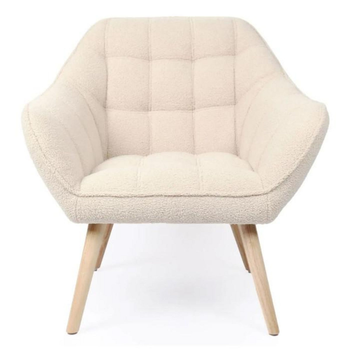 Paris Prix Fauteuil Scandinave Bouclette  Taon  83cm Beige