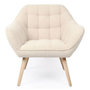 Voir la diapositive 2 : Paris Prix Fauteuil Scandinave Bouclette  Taon  83cm Beige