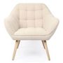 Voir la diapositive 2 : Paris Prix Fauteuil Scandinave Bouclette  Taon  83cm Beige
