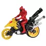 BANDAI Figurine rouge 12 cm et moto